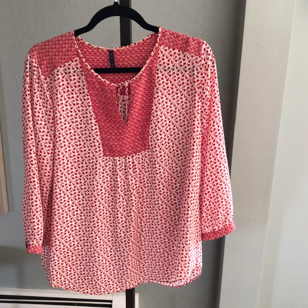Red & White blouse